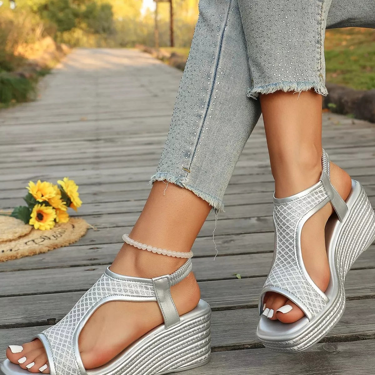 Open Toe Wedge Sandals