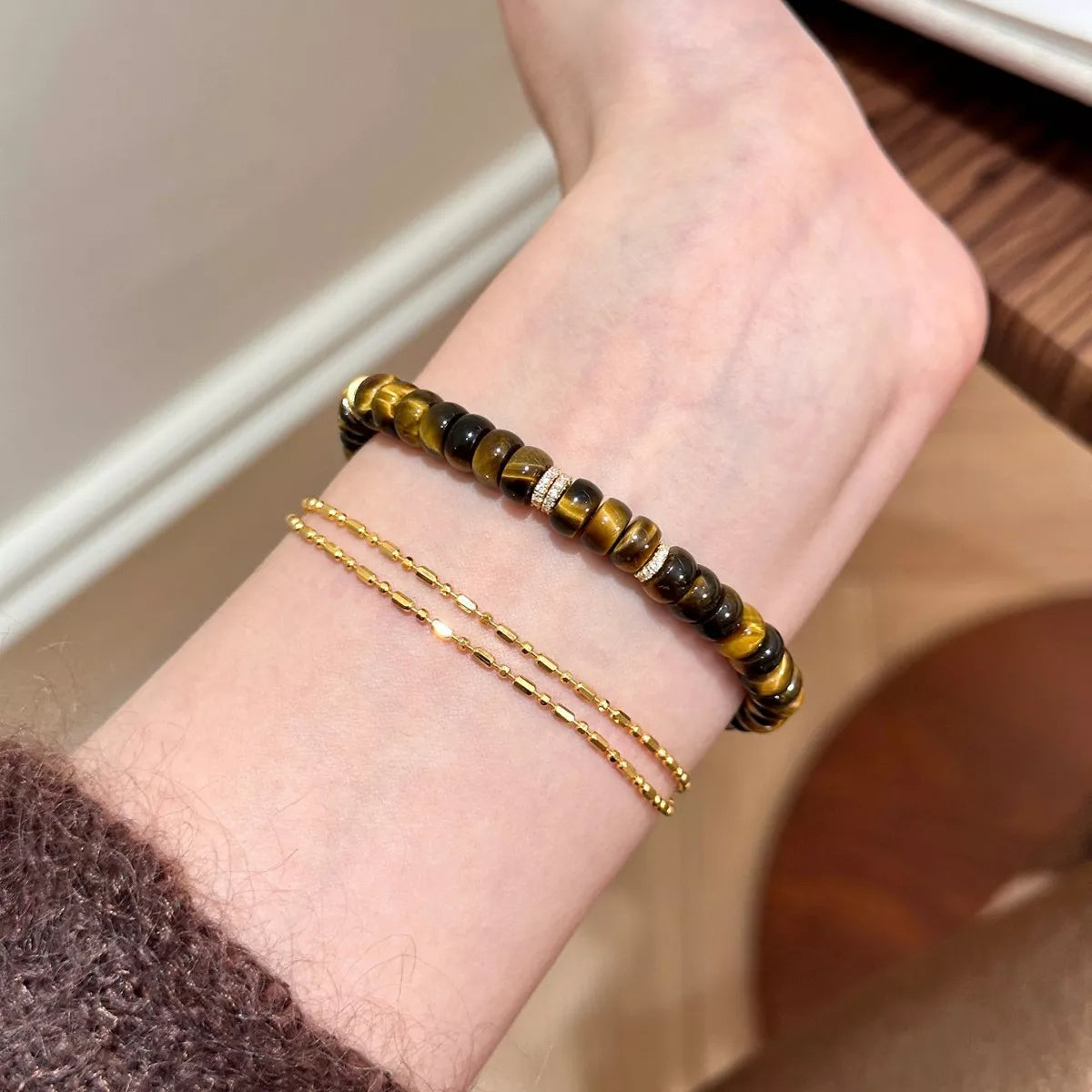 Tiger's Eye Beaded Bracelet