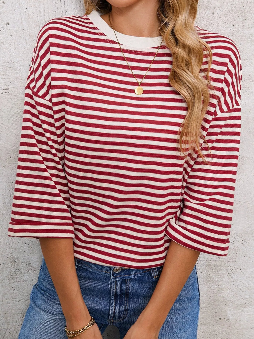 Striped Back Bow Tie T-Shirt