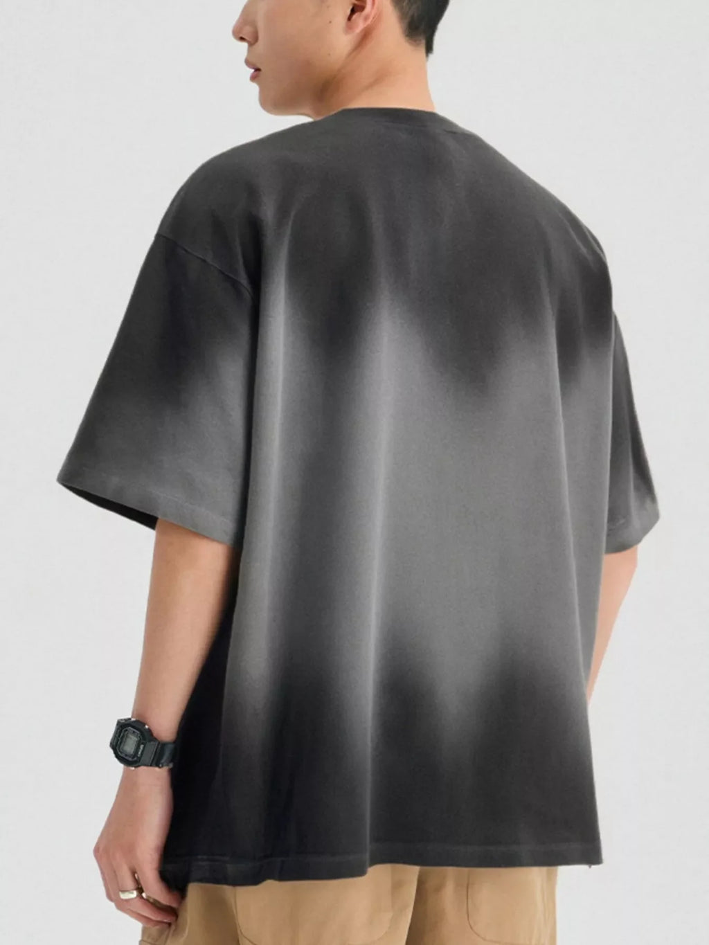 Men's Gradient Round Neck Oversized T-Shirt