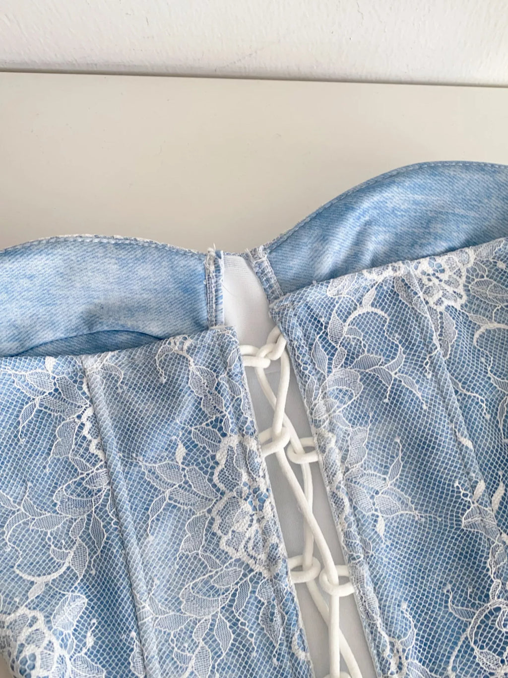 Lace Trimmed Tube Top
