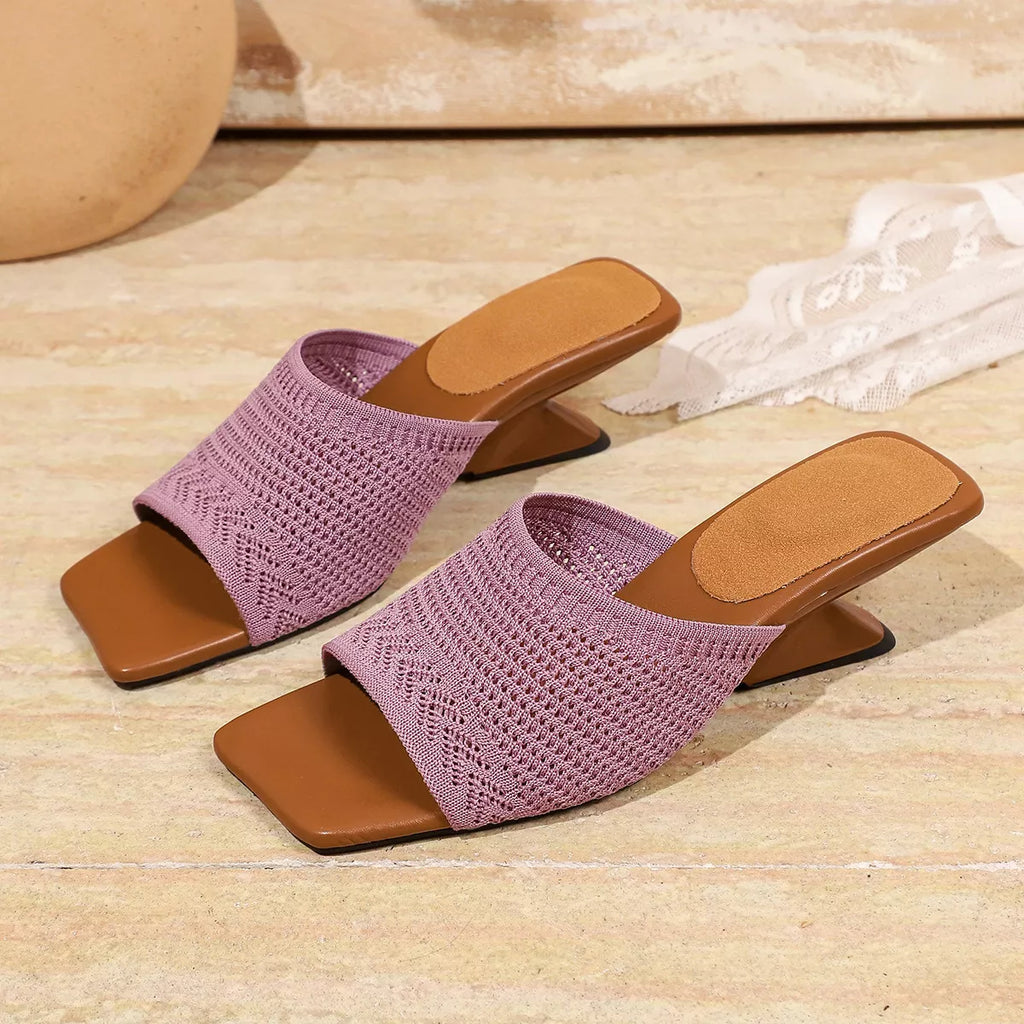 Open Toe Block Heels Sandals