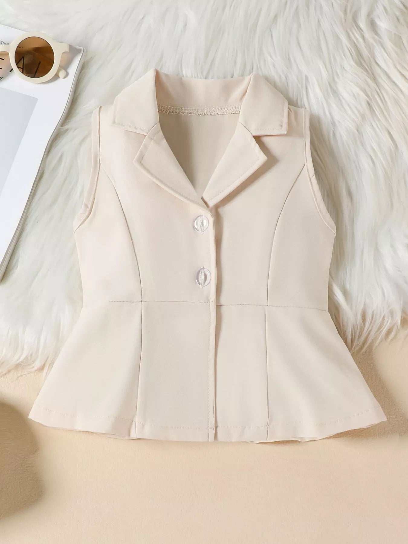 Sleeveless Blazer & Flare Pants Set