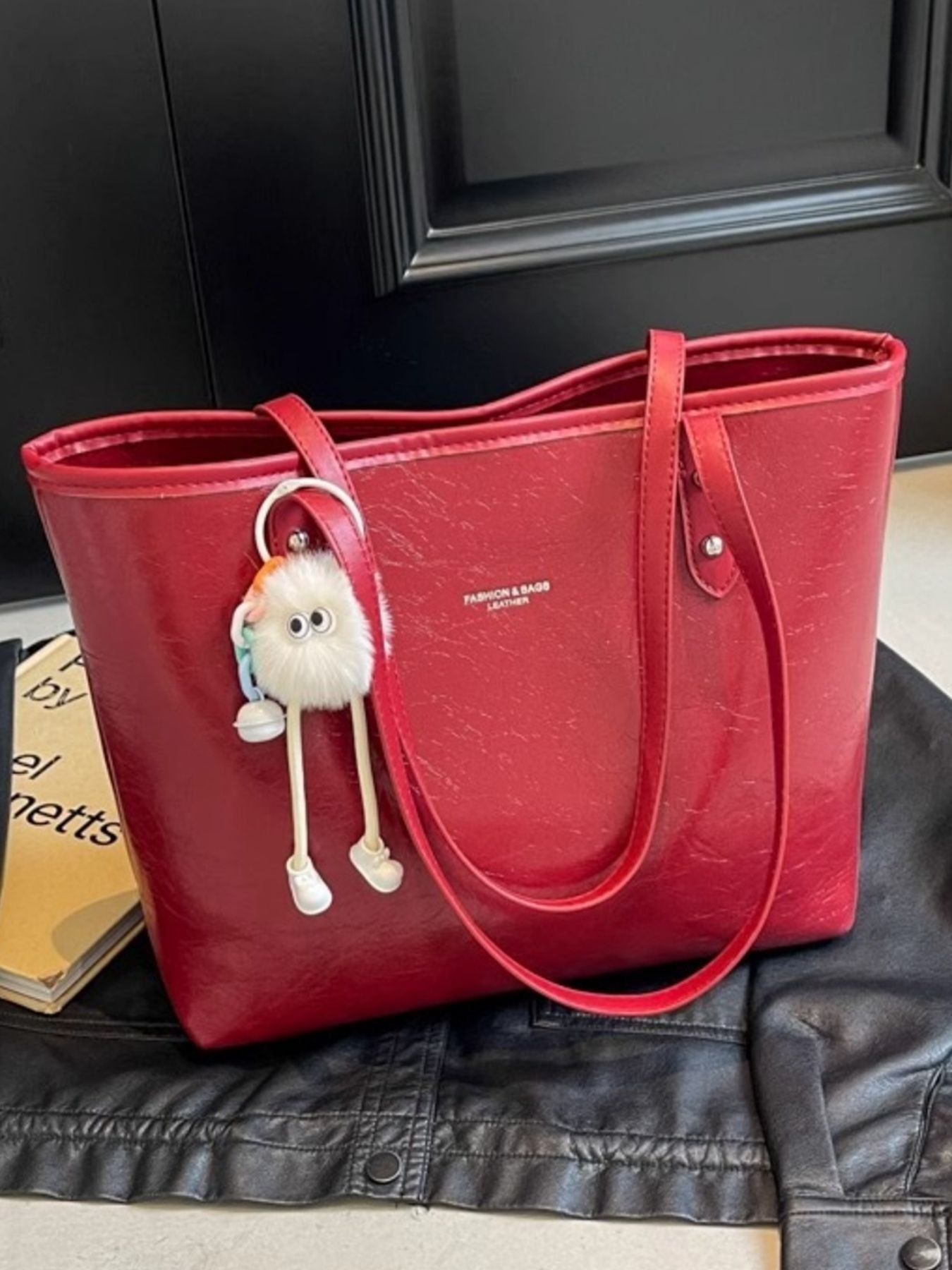 Faux Leather Shoulder Bag