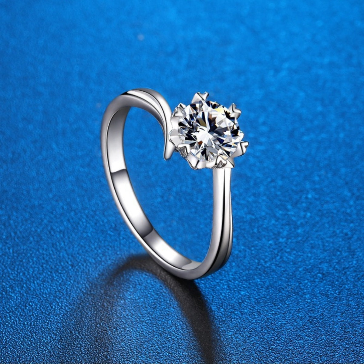 1 Carat 925 Sterling Silver Moissanite Ring