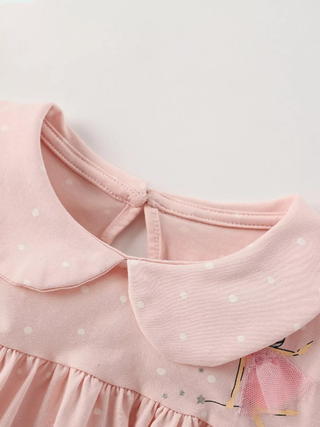 Children's Cute Fairy Embroidered Peter Pan Collar Dress