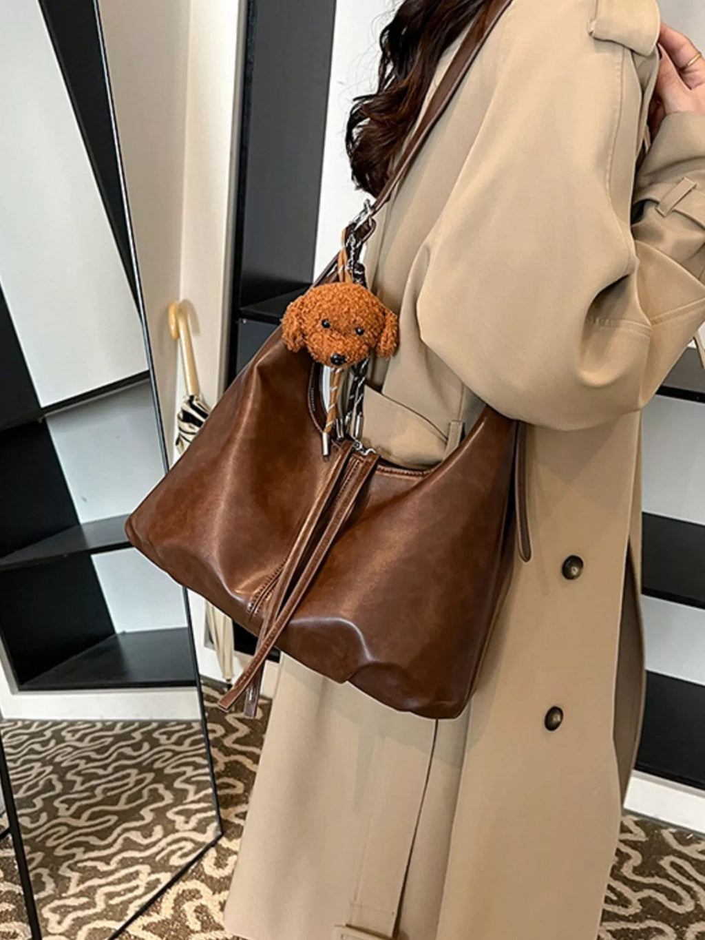 Vintage Style Leather Shoulder Bag