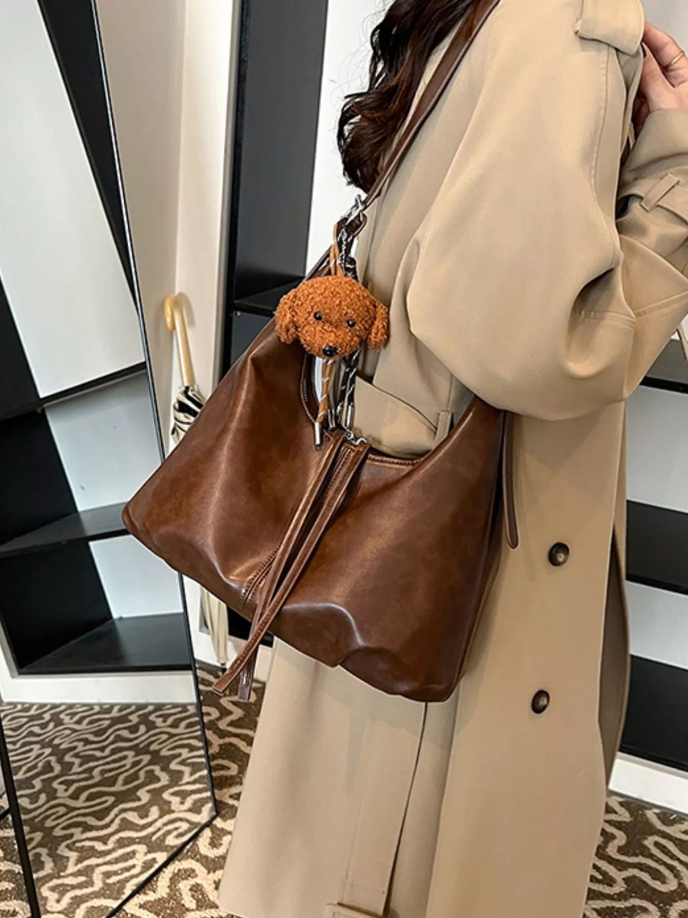 Vintage Style Leather Shoulder Bag