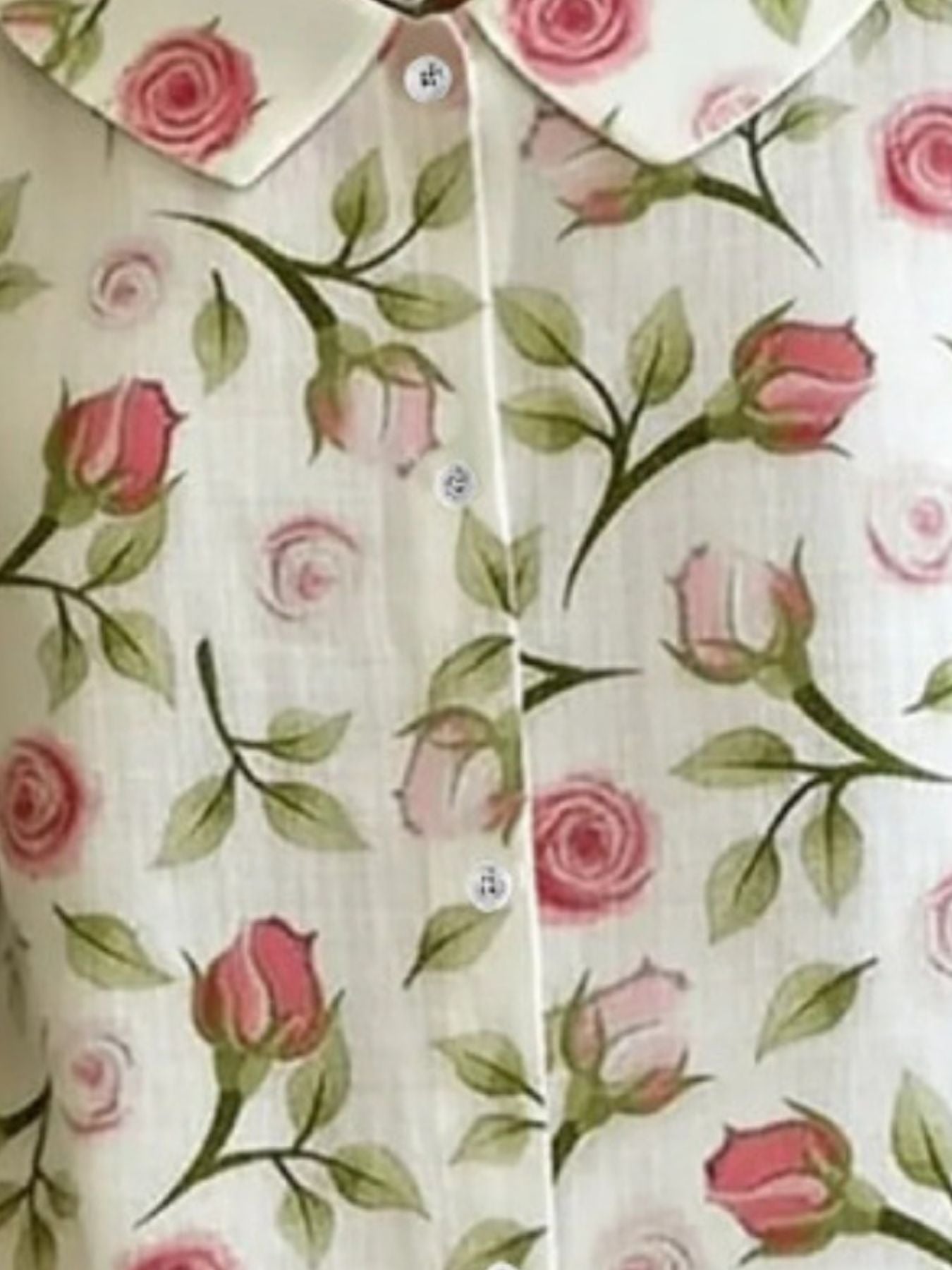 Floral Print Peter Pan Collar Shirt