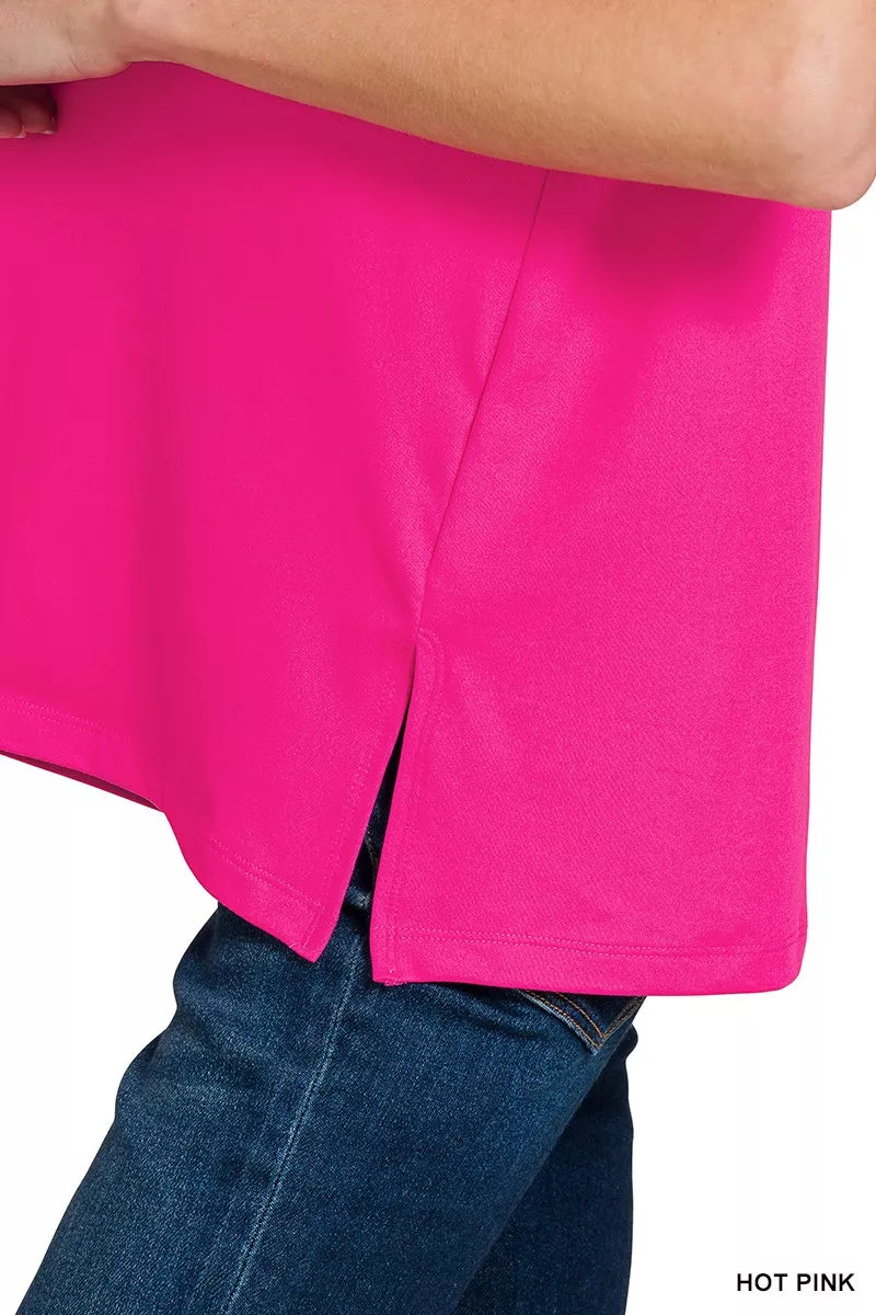 Zenana Brushed Dty Microfiber Top & Biker Shorts