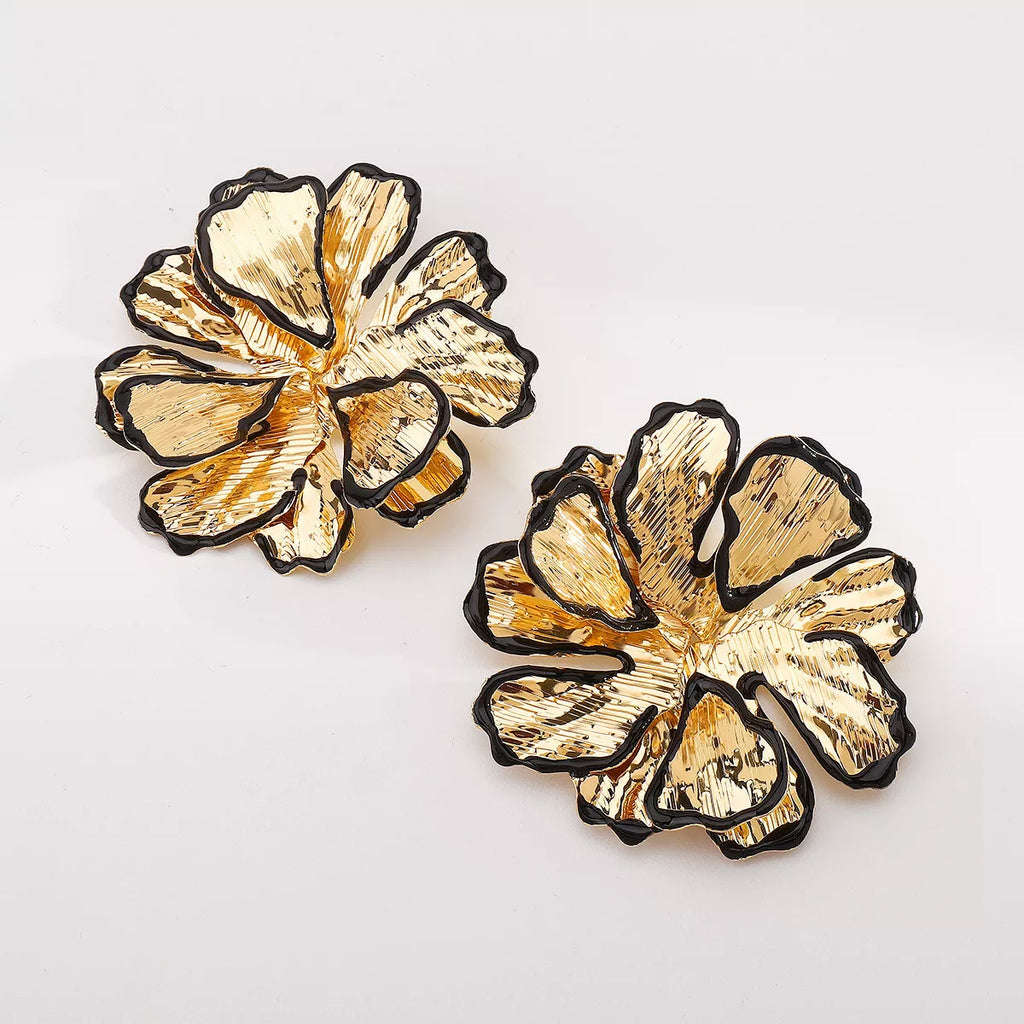 18K Gold-Plated Flower Stud Earrings