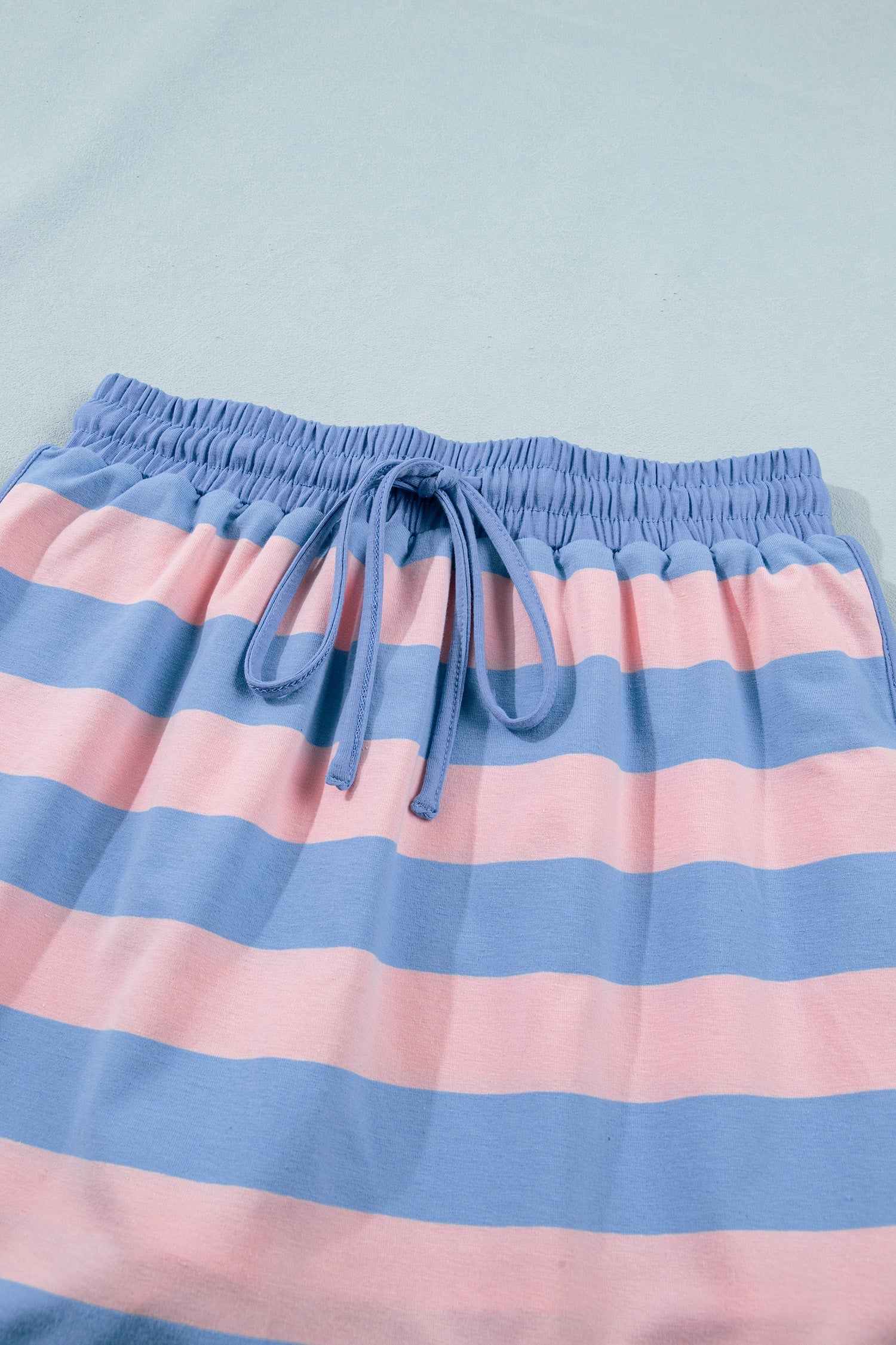 Stripe Dolman Tee & Drawstring Skort Set