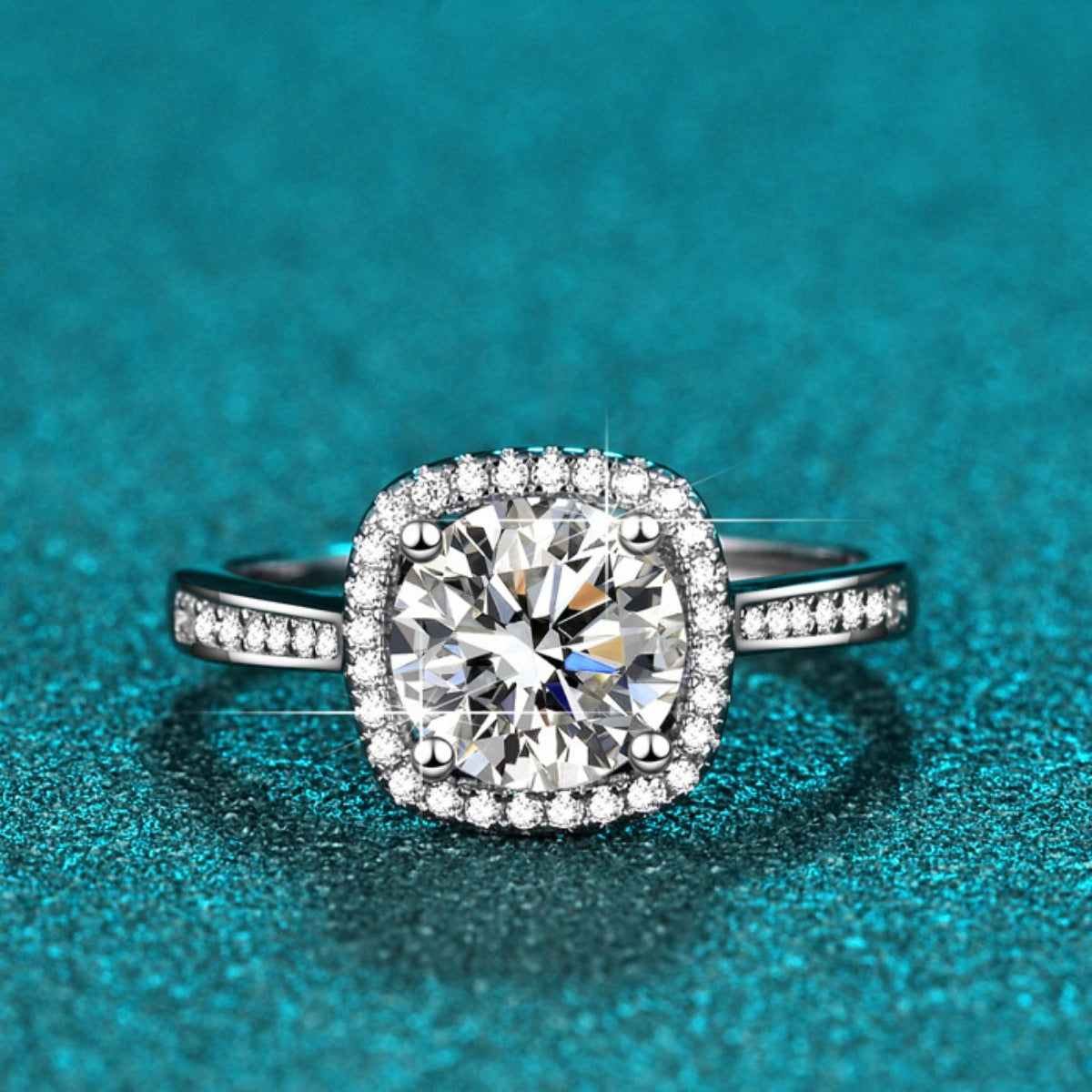 1 Carat Moissanite 925 Sterling Silver Ring