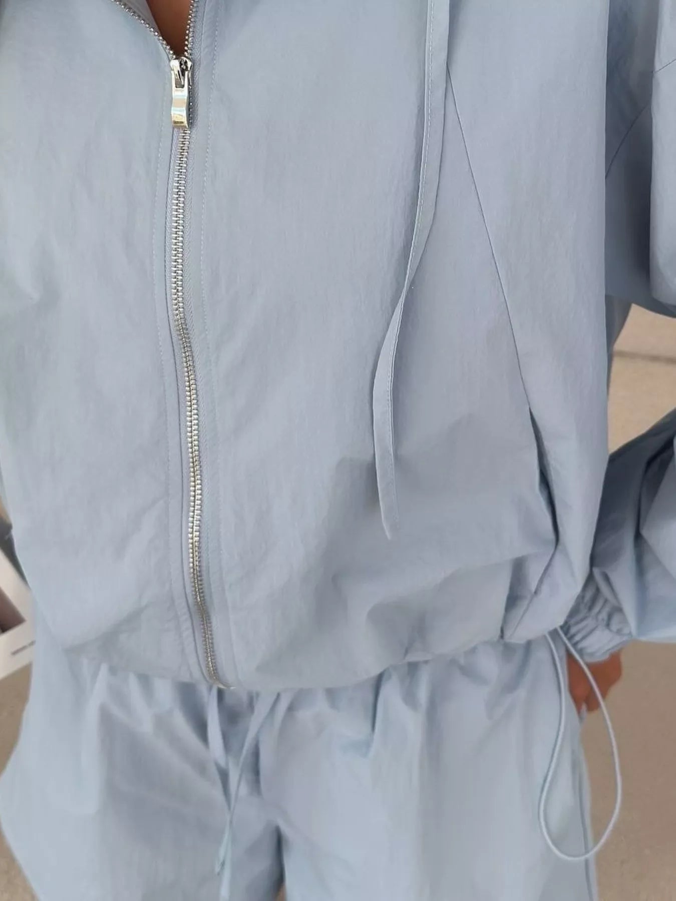 Lightweight Hooded Jacket and Shorts Set