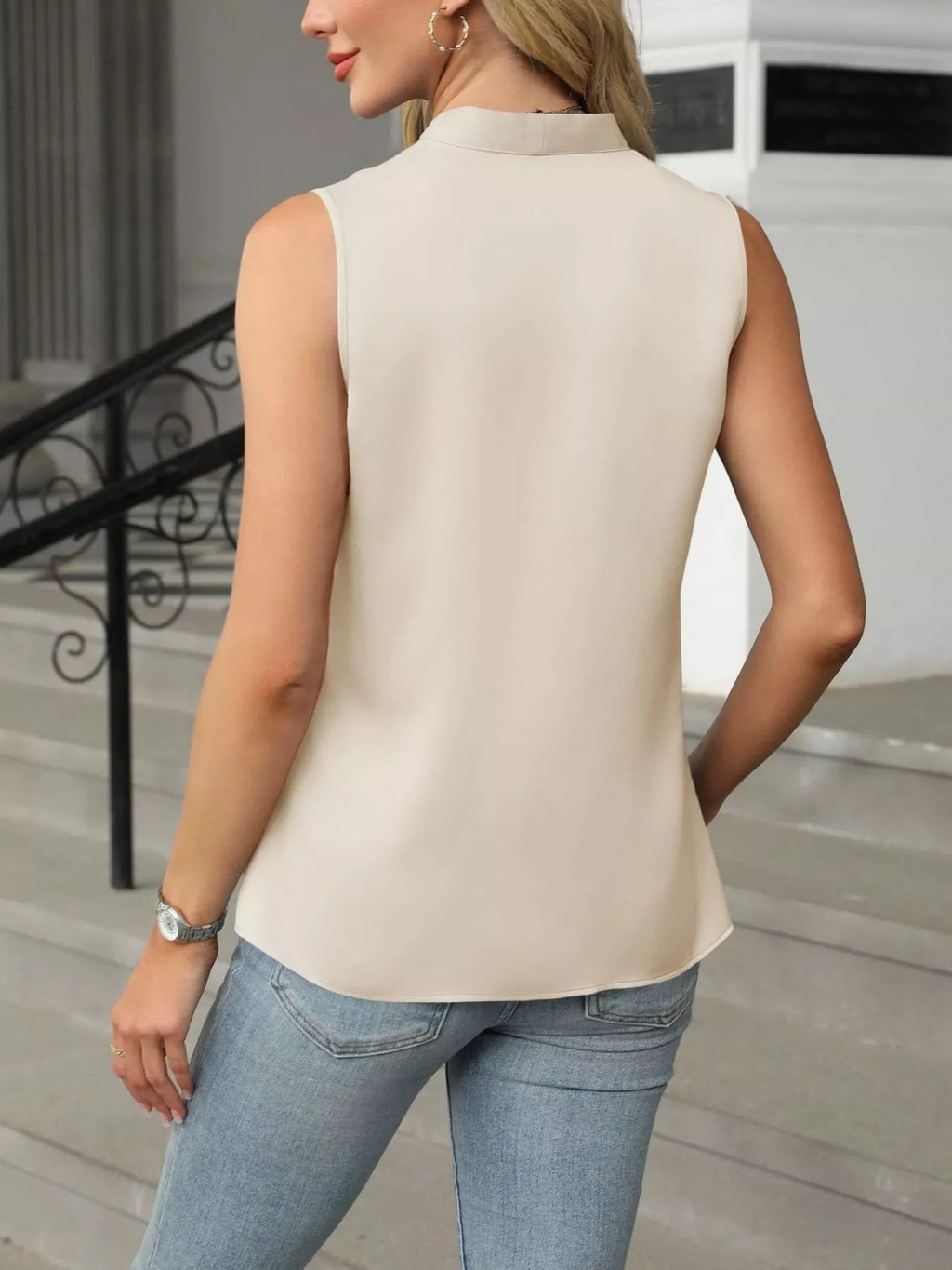 V-Neck Satin Tank