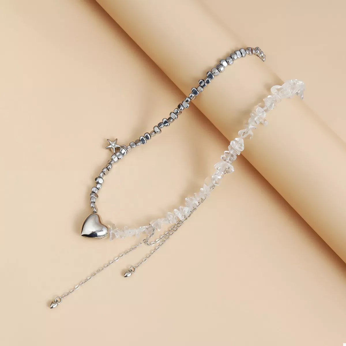 Silver-Plated Minimalist Heart Necklace