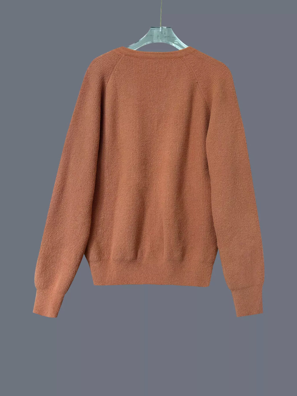 Notched Long Sleeve Sweater