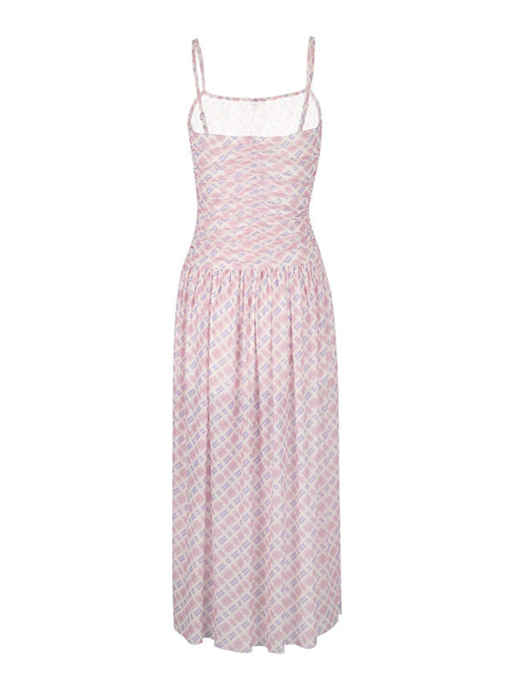 Plaid Spaghetti Strap Maxi Dress