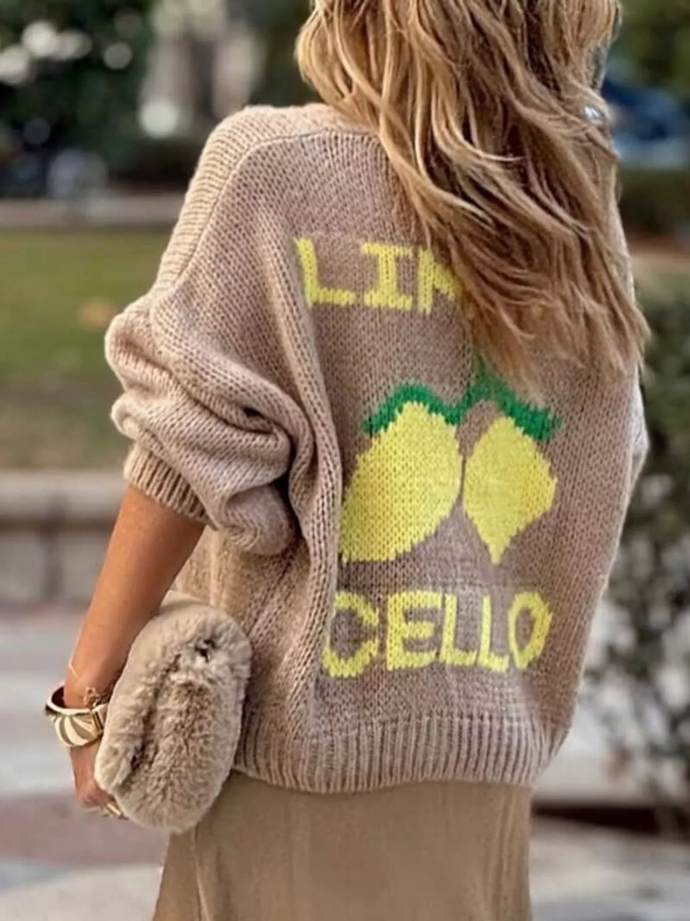 Lemon Button Up Knit Cardigan