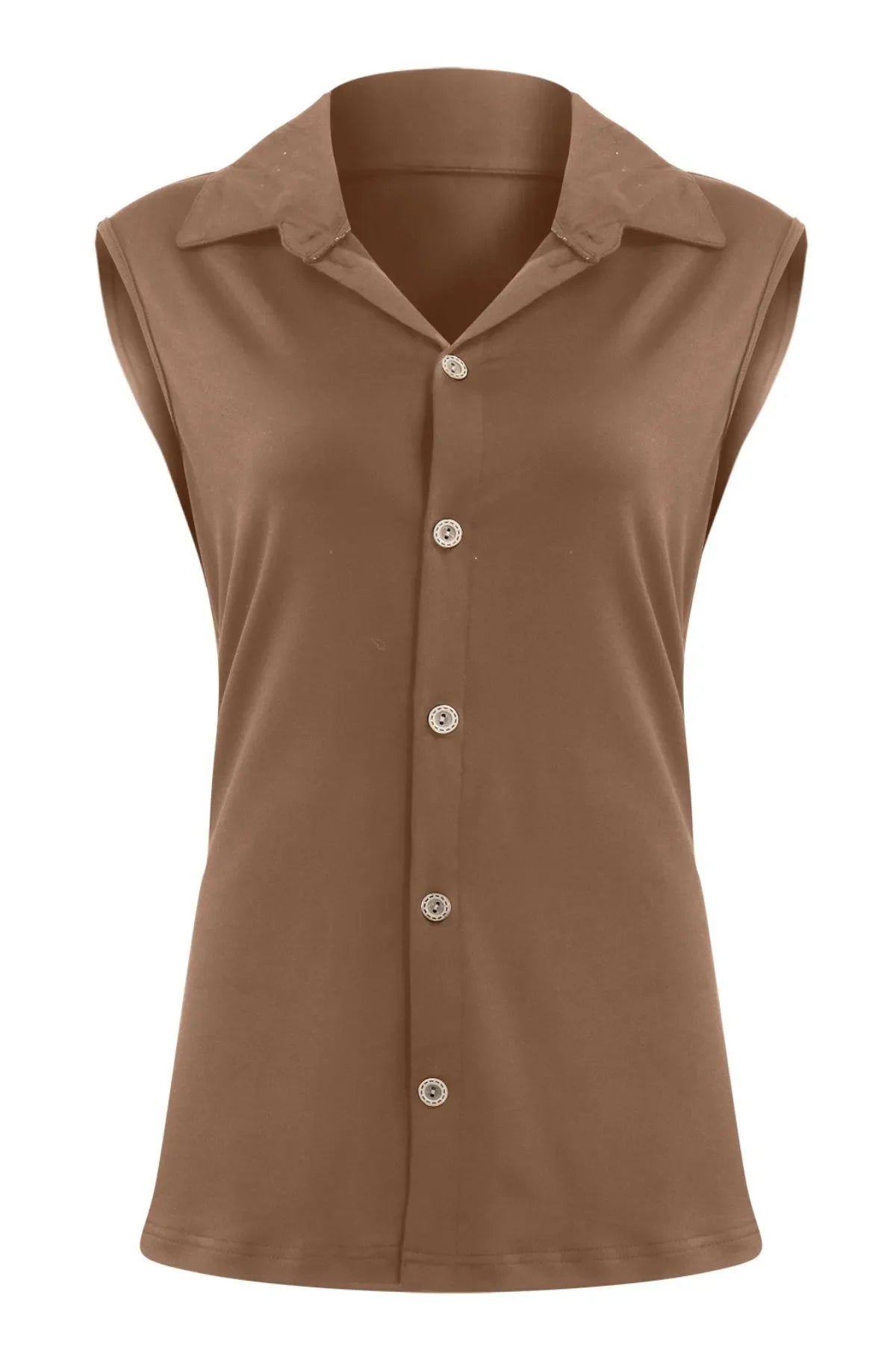 Button Down Sleeveless Top