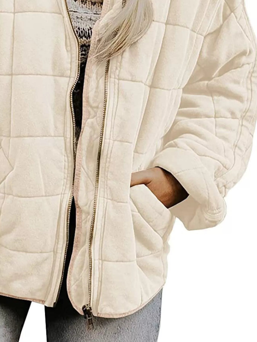 Quilted Zip Up Outerwear