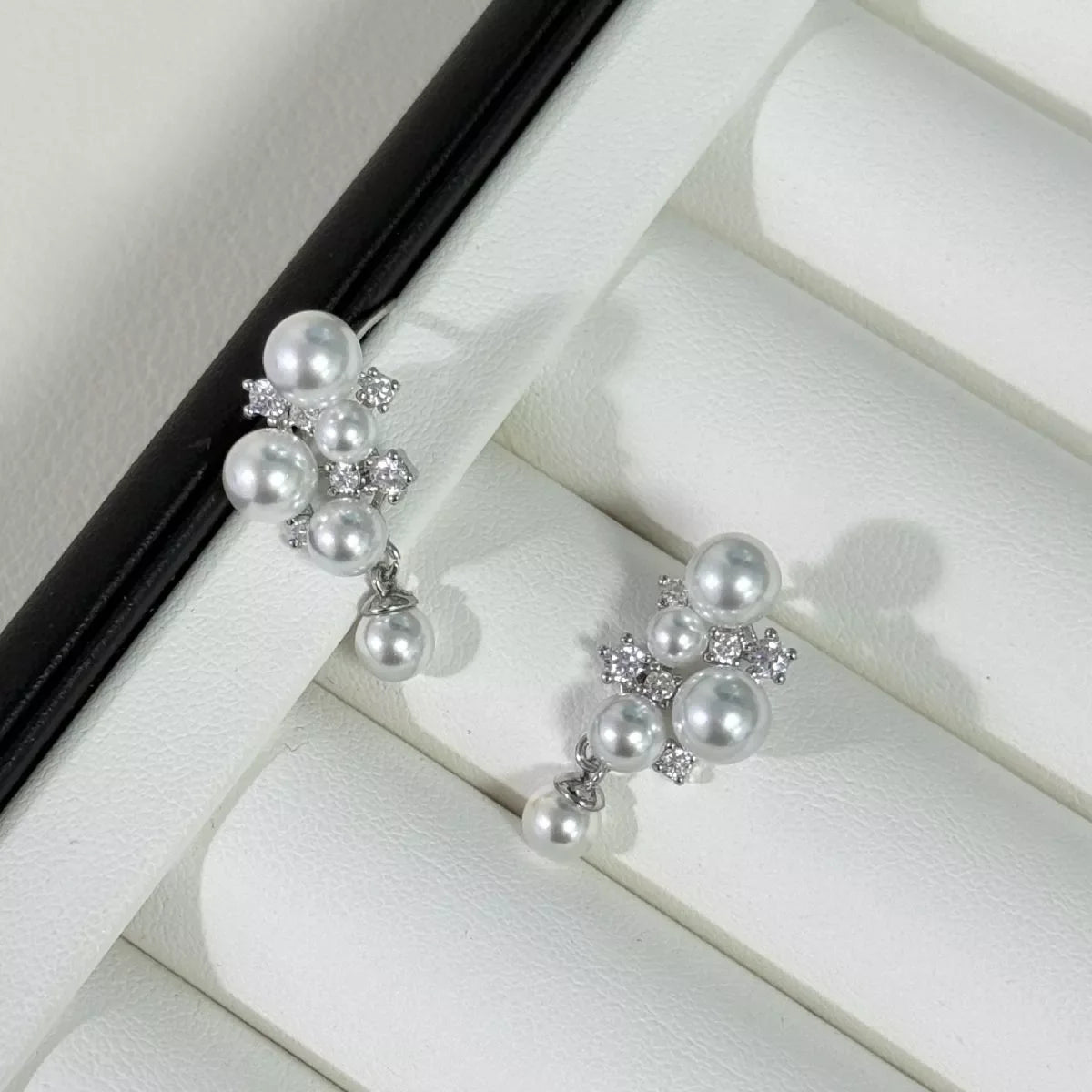 Pearl Cluster Earrings