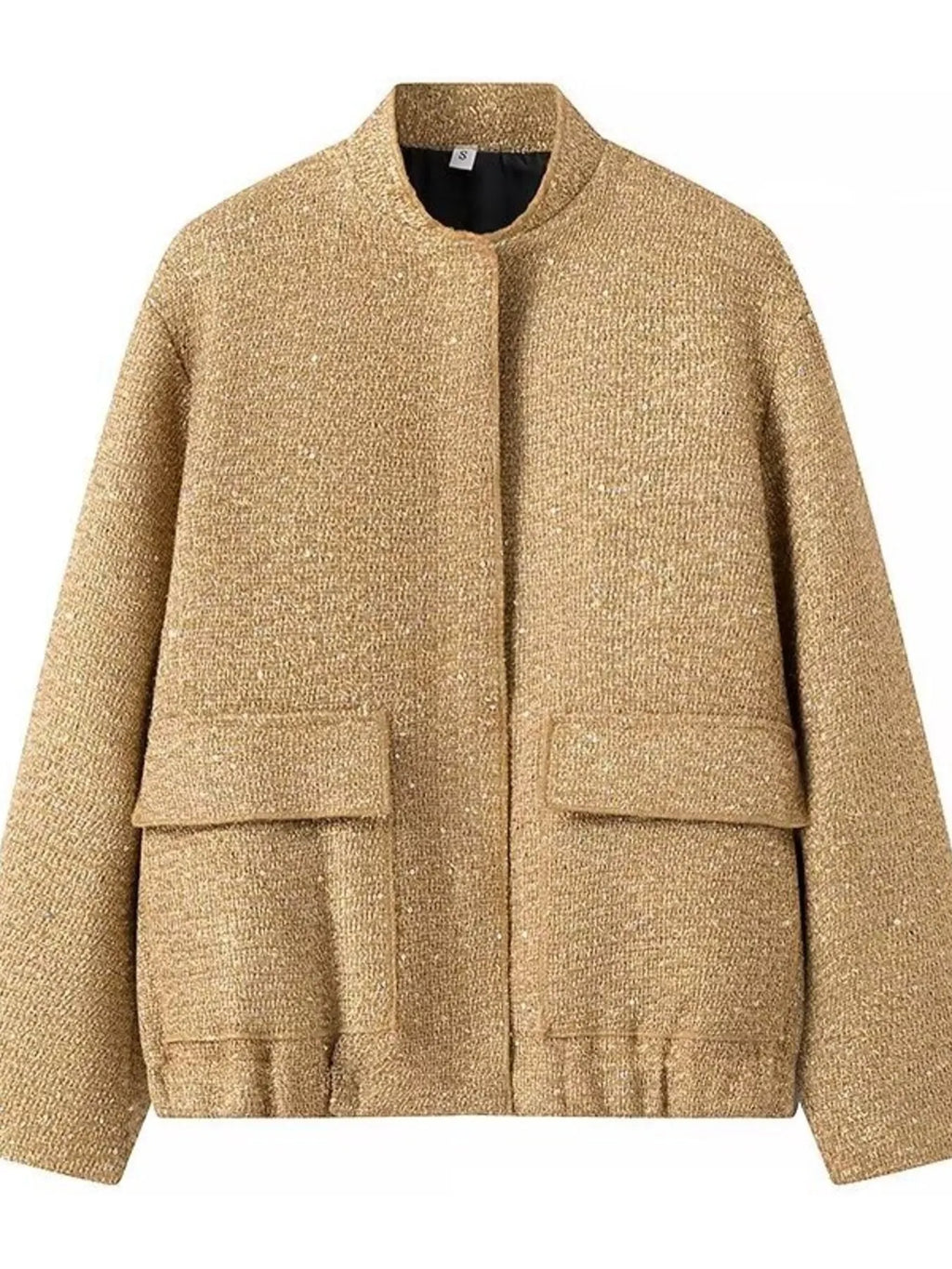 Sequin Long Sleeve Jacket with Pockets