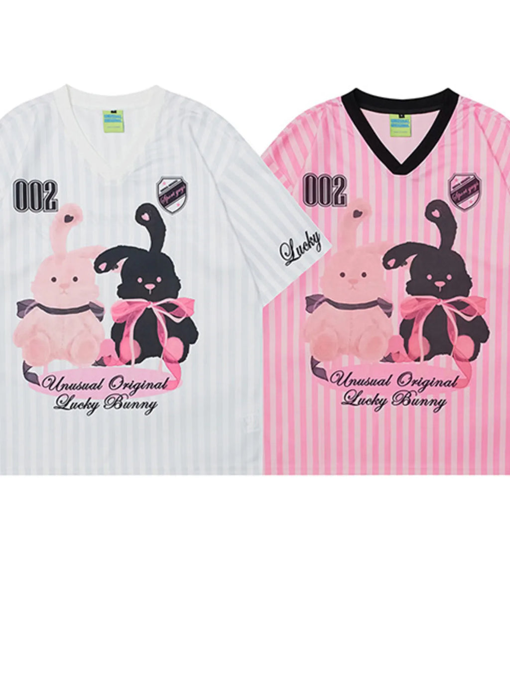 Men's Bunny Striped Short Sleeve T-Shirt
