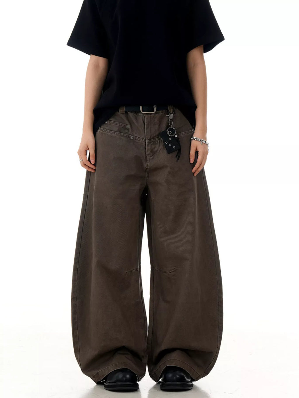 Men's Full Size Wide Leg Pants with Pockets Plus Size