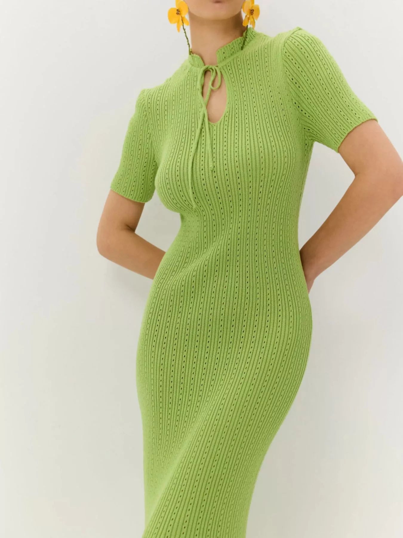 Short Sleeve Knitted Mermaid Dress