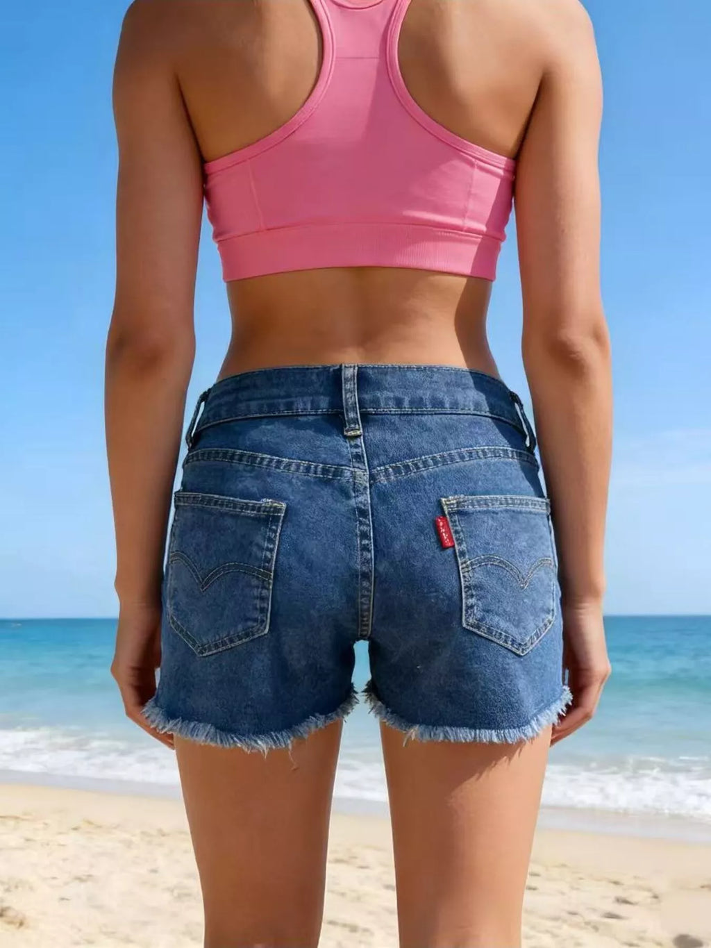 Raw Hem Denim Shorts