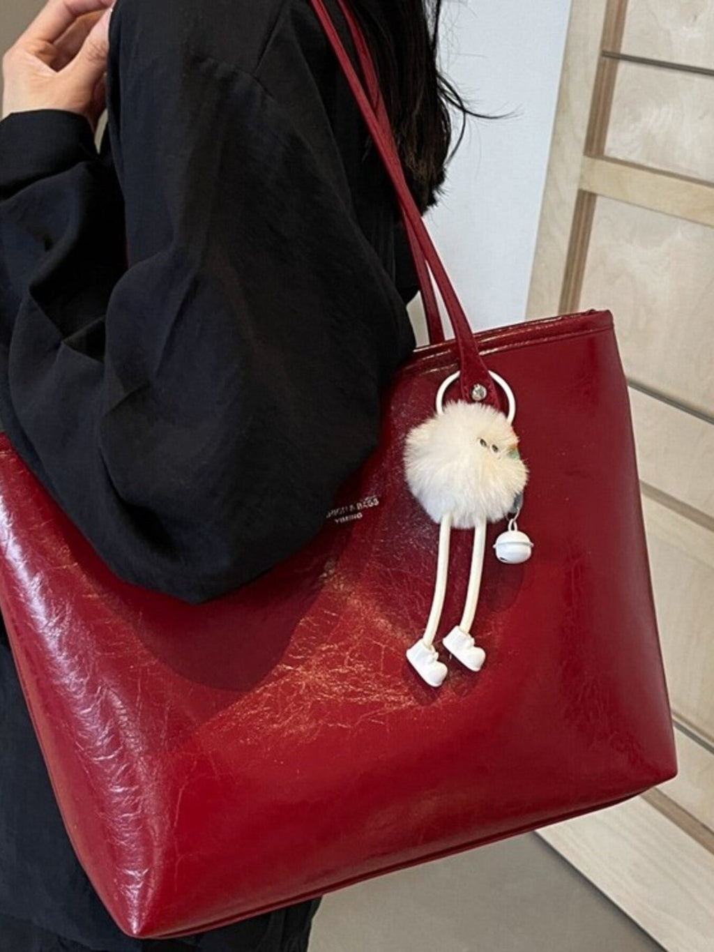 Faux Leather Shoulder Bag