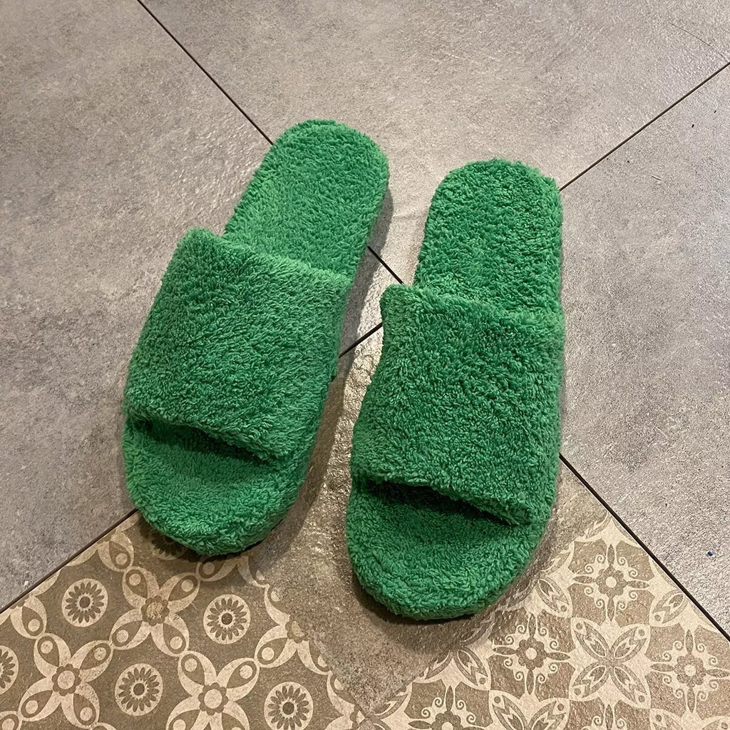 Open Toe Platform Slippers