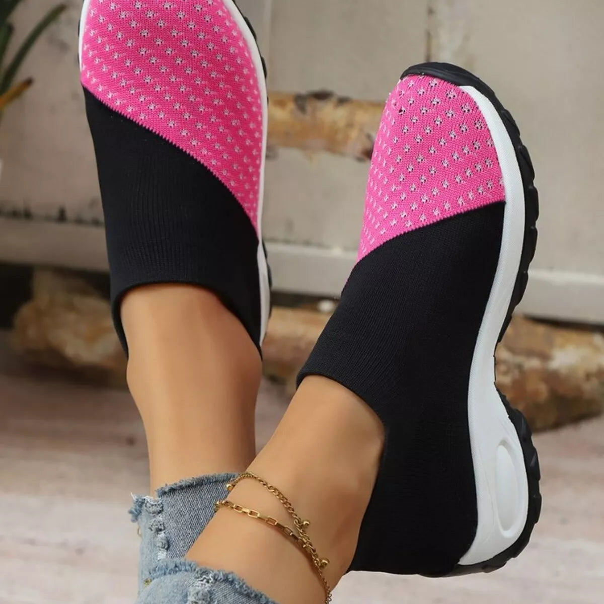 Color Block Mesh Athletic
