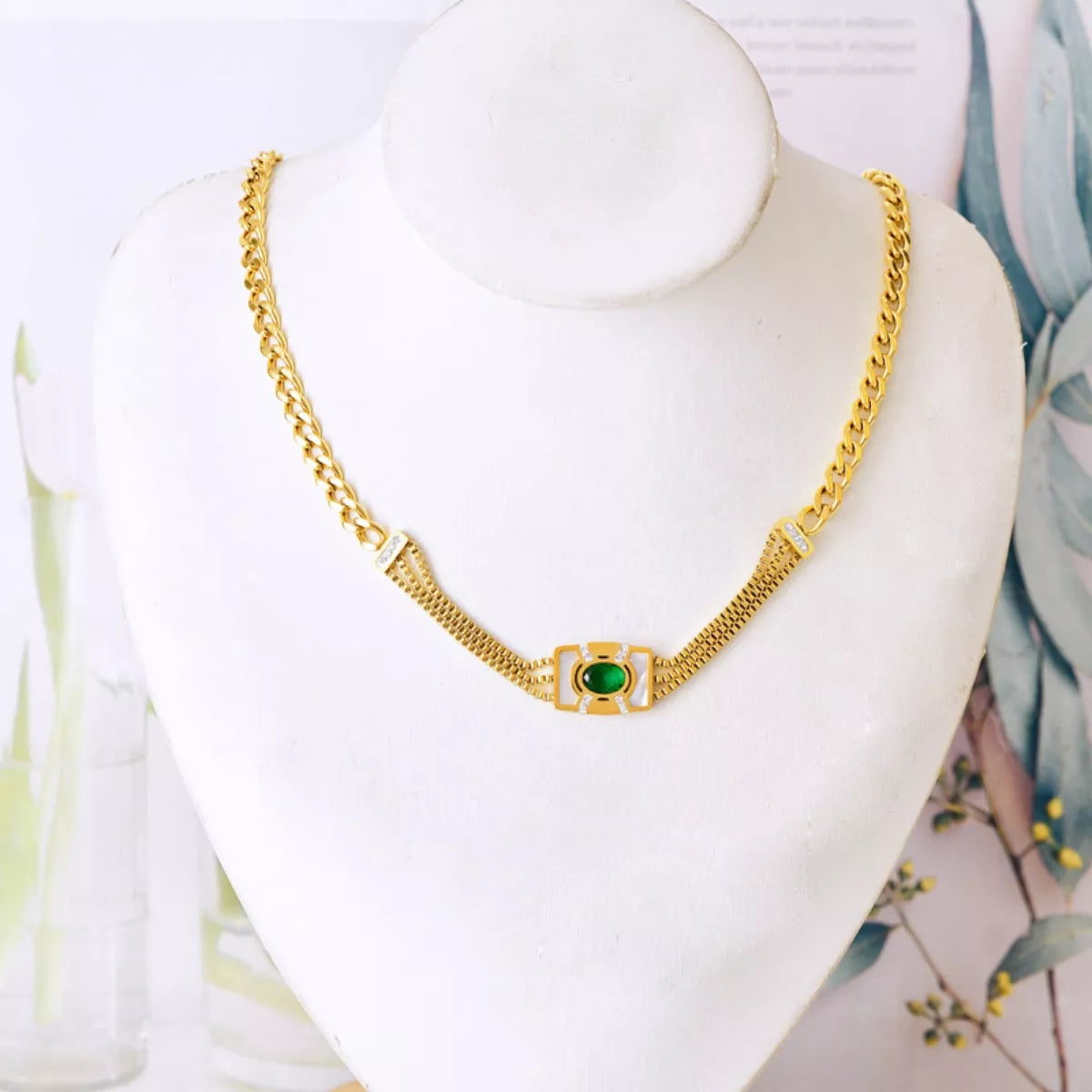 18K Gold-Plated Geometric Necklace
