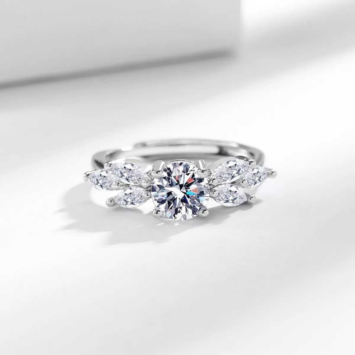 1 Carat 925 Sterling Silver Moissanite Ring