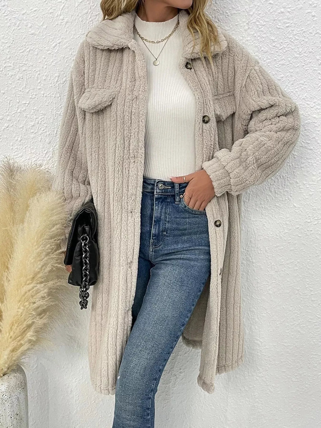 Button-Down Longline Outerwear