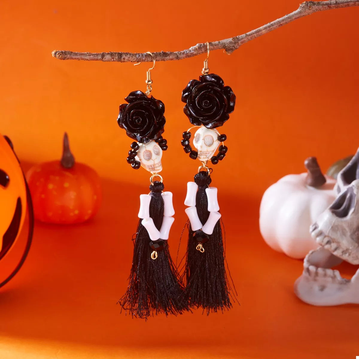 Halloween Ghost Tassel Drop Earrings