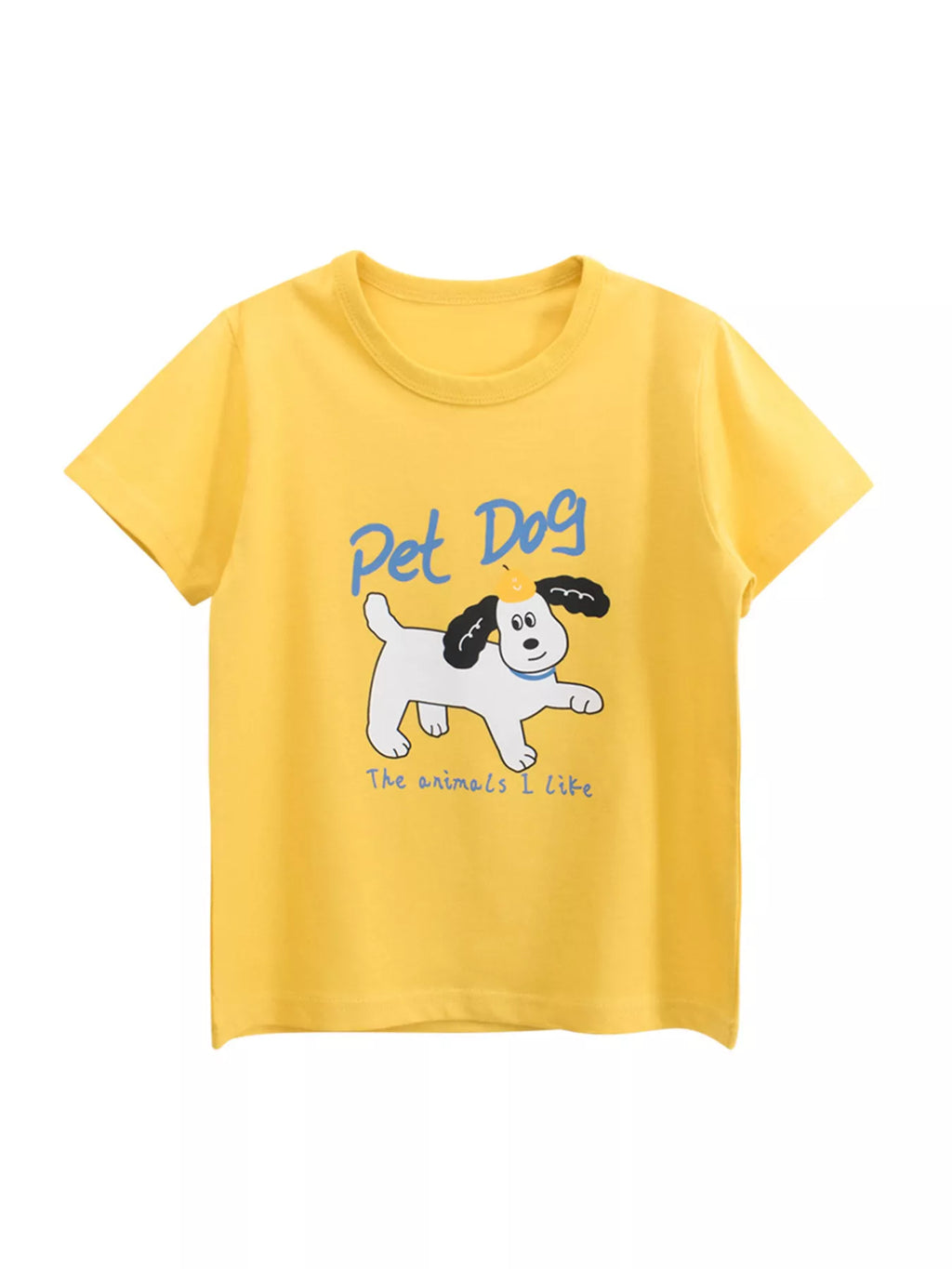 Children's Pet Dog Graphic Short Sleeve T-Shirt