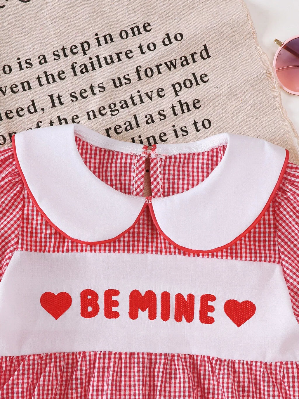 Children's Gingham 'LOVE' Top and Shorts Set