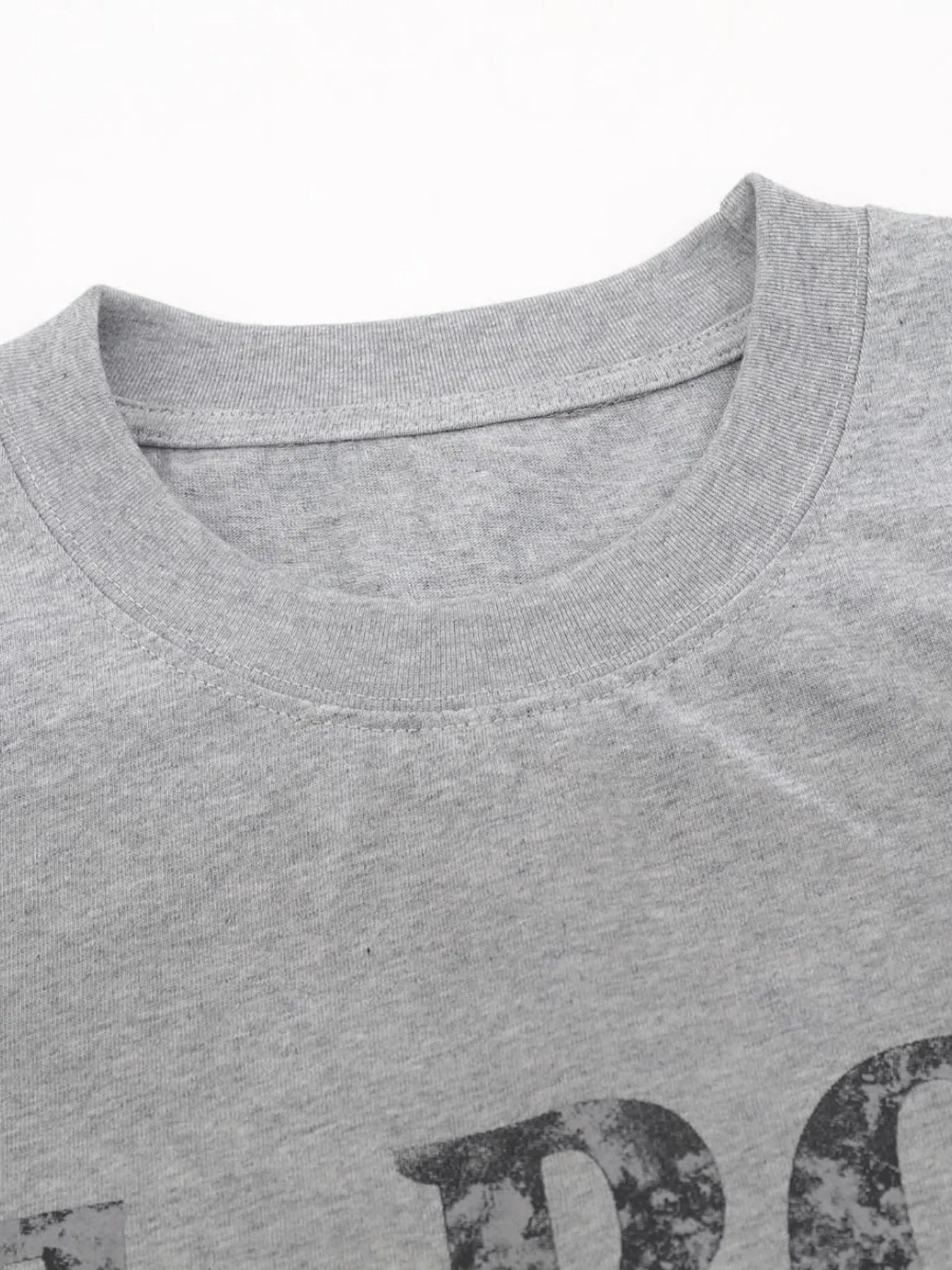 Men's Letter Graphic Round Neck Short Sleeve T-Shirt