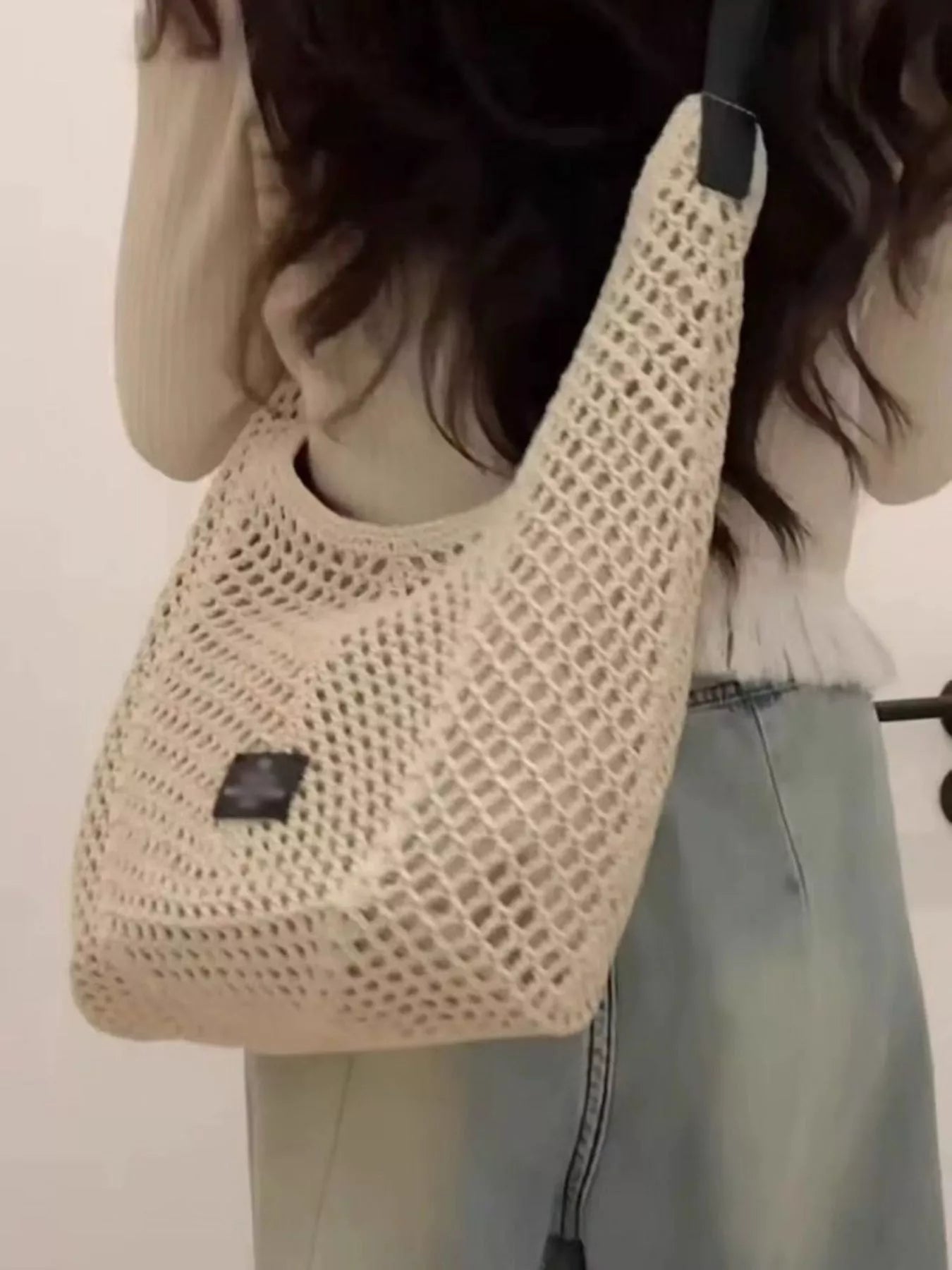 Adjustable Strap Crochet Bag