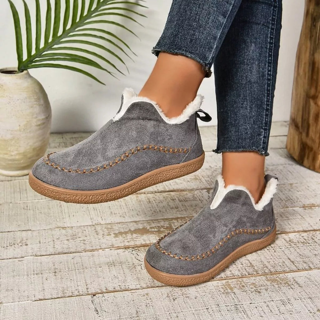 Round Toe Sherpa-Lined Slip-Ons