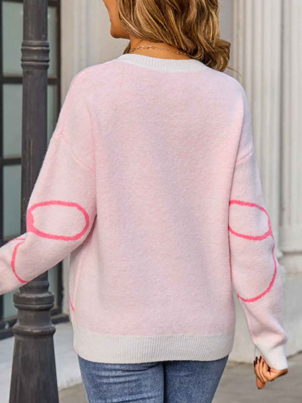 Floral Crew Neck Long Sleeve Sweater