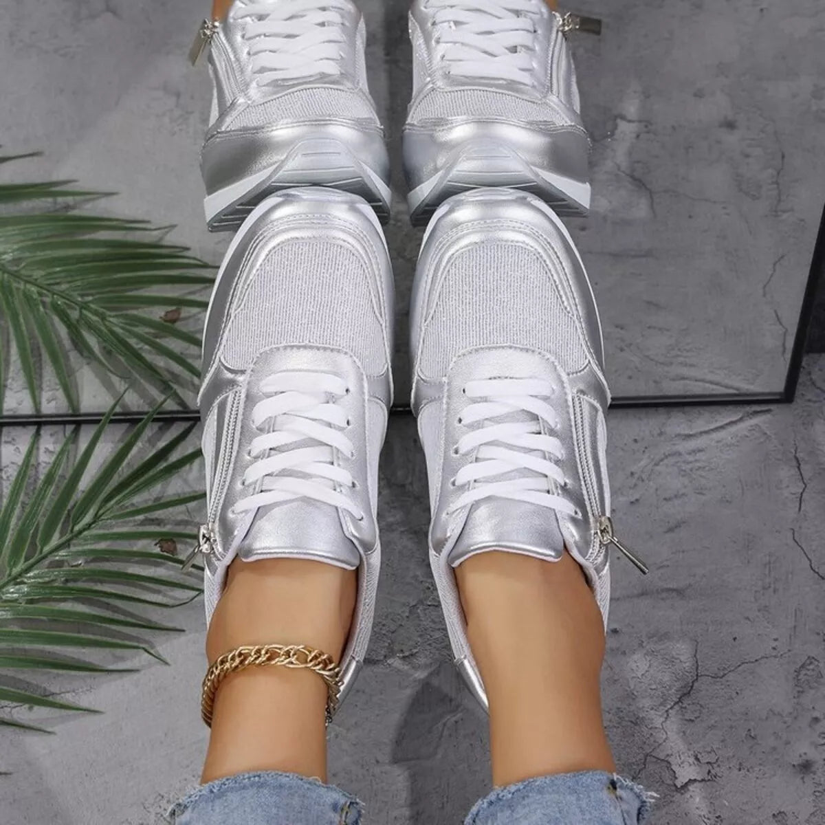 Lace Up Wedge Athletic