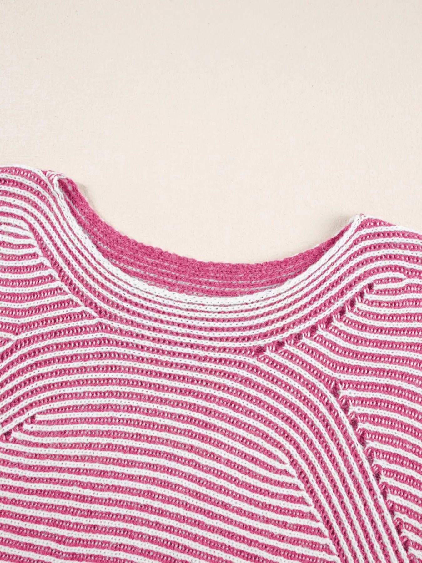 Striped Boat Neck Casual Sweater