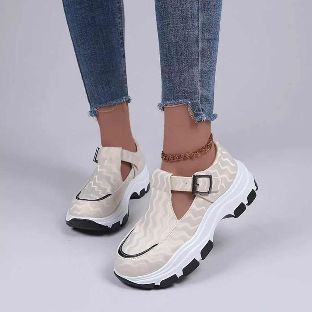 Round Toe Platform Sneakers