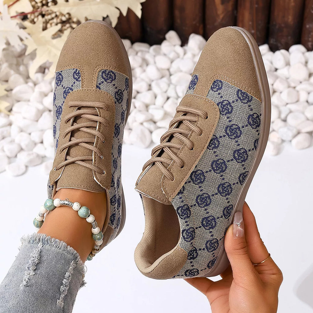 Round Toe Lace Up Sneakers