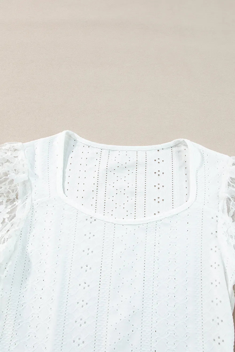 Eyelet Lace Long Sleeve Bodysuit