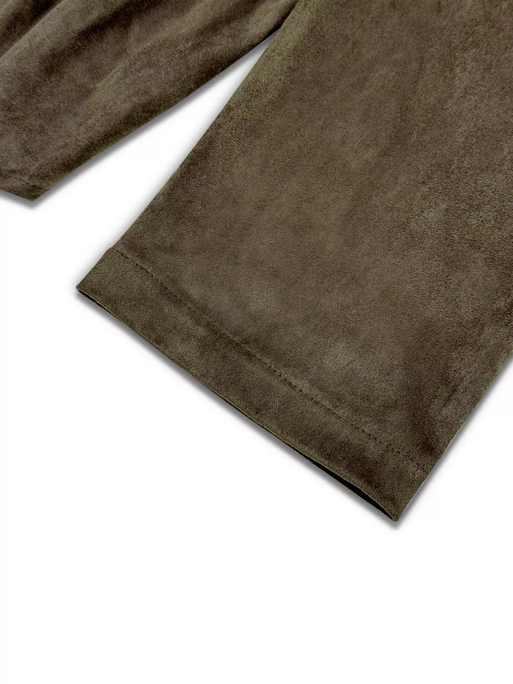 Suede Cropped Bomber Jacket